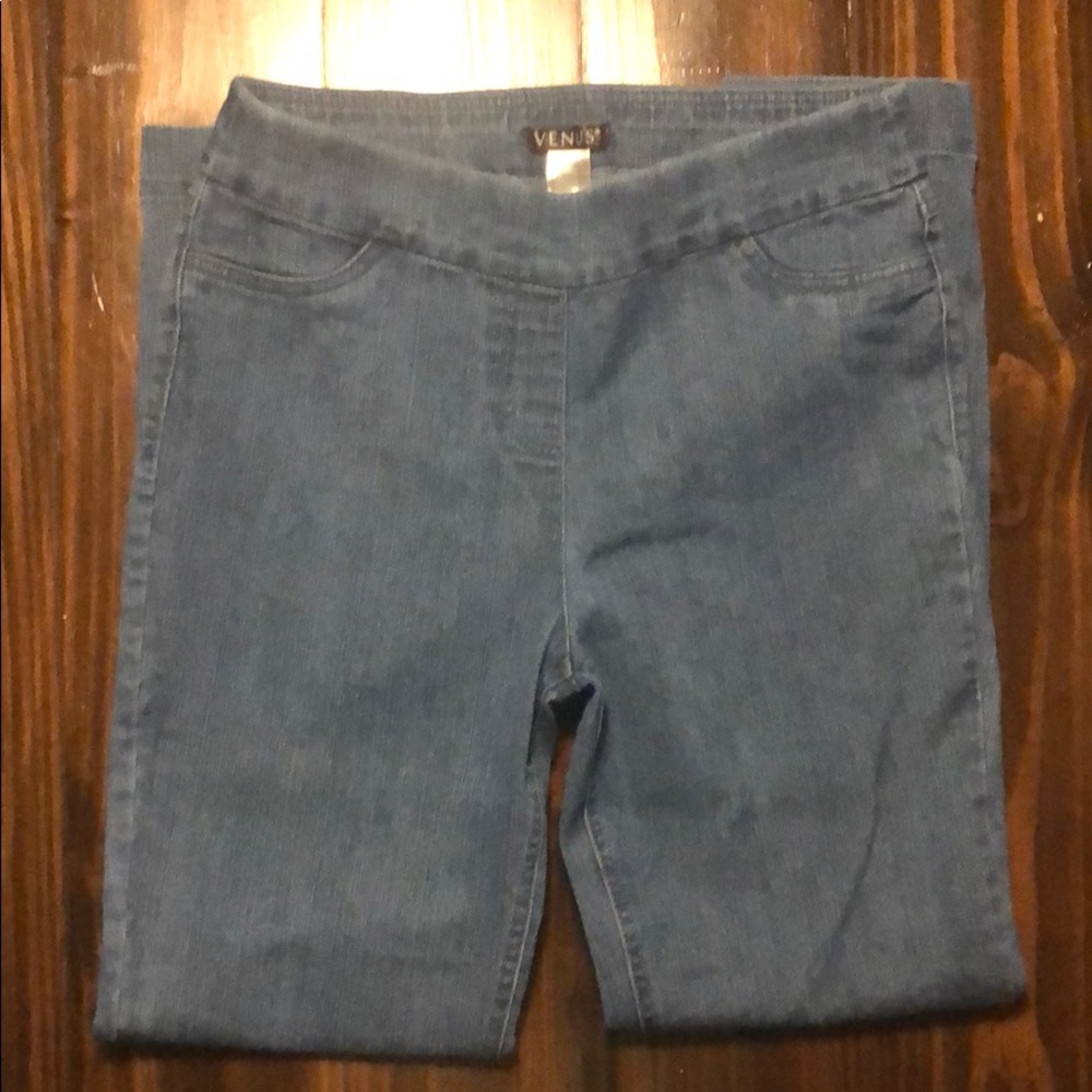 Banded waist stretch jeggings